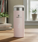Çiftlere Özel Rose Quartz & Gri The AeroLight™ Transit Mug Stanley Termos 0,47 L Hediye Seti