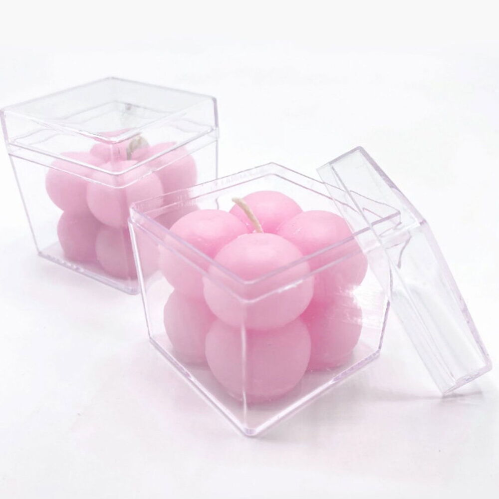 10'lu Kutulu Pembe Bubble Mum Söz, Nişan, Kına, Nikah Hediyesi