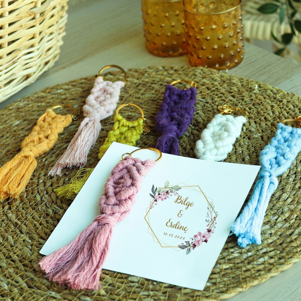 10'lu Makrome Anahtarlık Söz, Nişan, Kına, Nikah Hediyesi