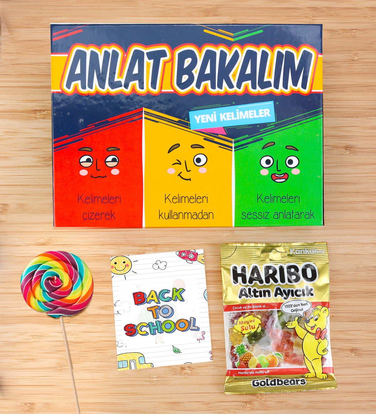 Anlat Bakalım Oyunu & Jelibon & Gökkuşağı Şeker Mini Hediye
