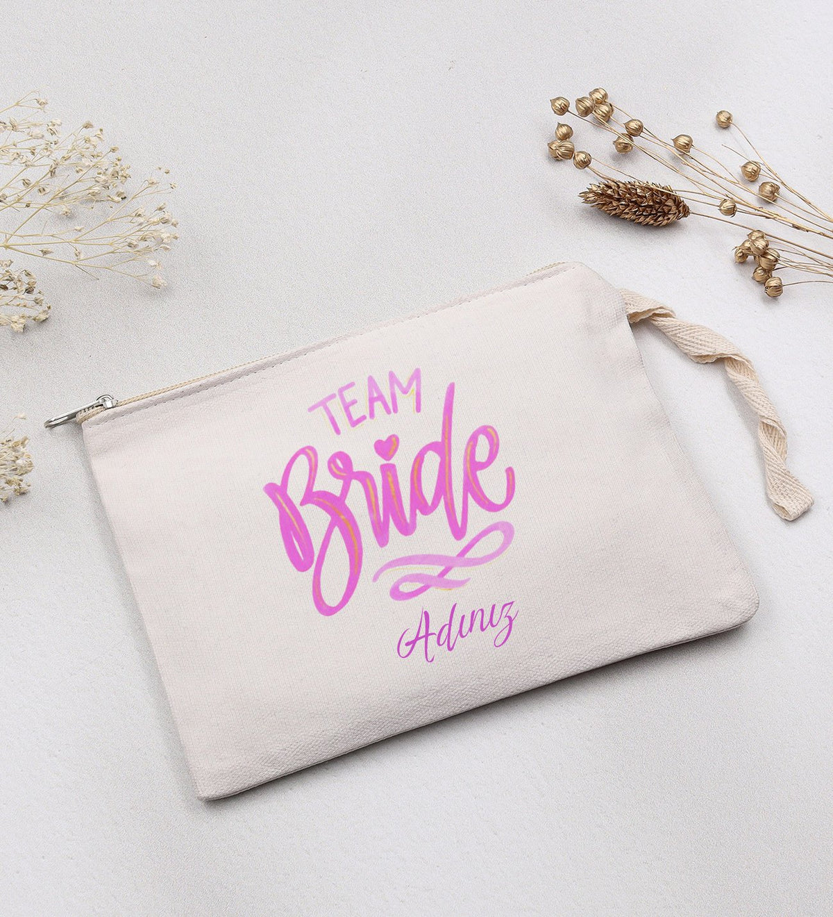 10'lu Kişiye Özel Bride Ham Bez Çanta