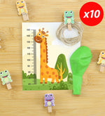 Okul öncesi boy ölçme ipi & Balon & Mandal Mini Hediye Seti (10 Adet)