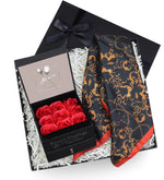 Çekmeceli Gül Kutusu & Fular Anneler Günü Hediye Seti