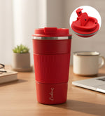 Silikonlu Kırmızı Termos