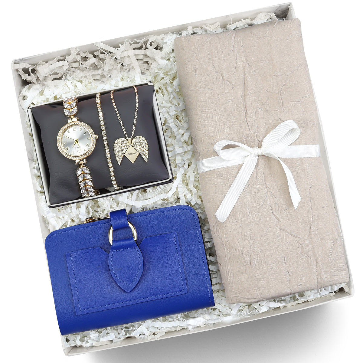 Kişiye Özel Kolye & Su Yolu Bileklik & Saat & Cüzdan & Şal Hediye Seti