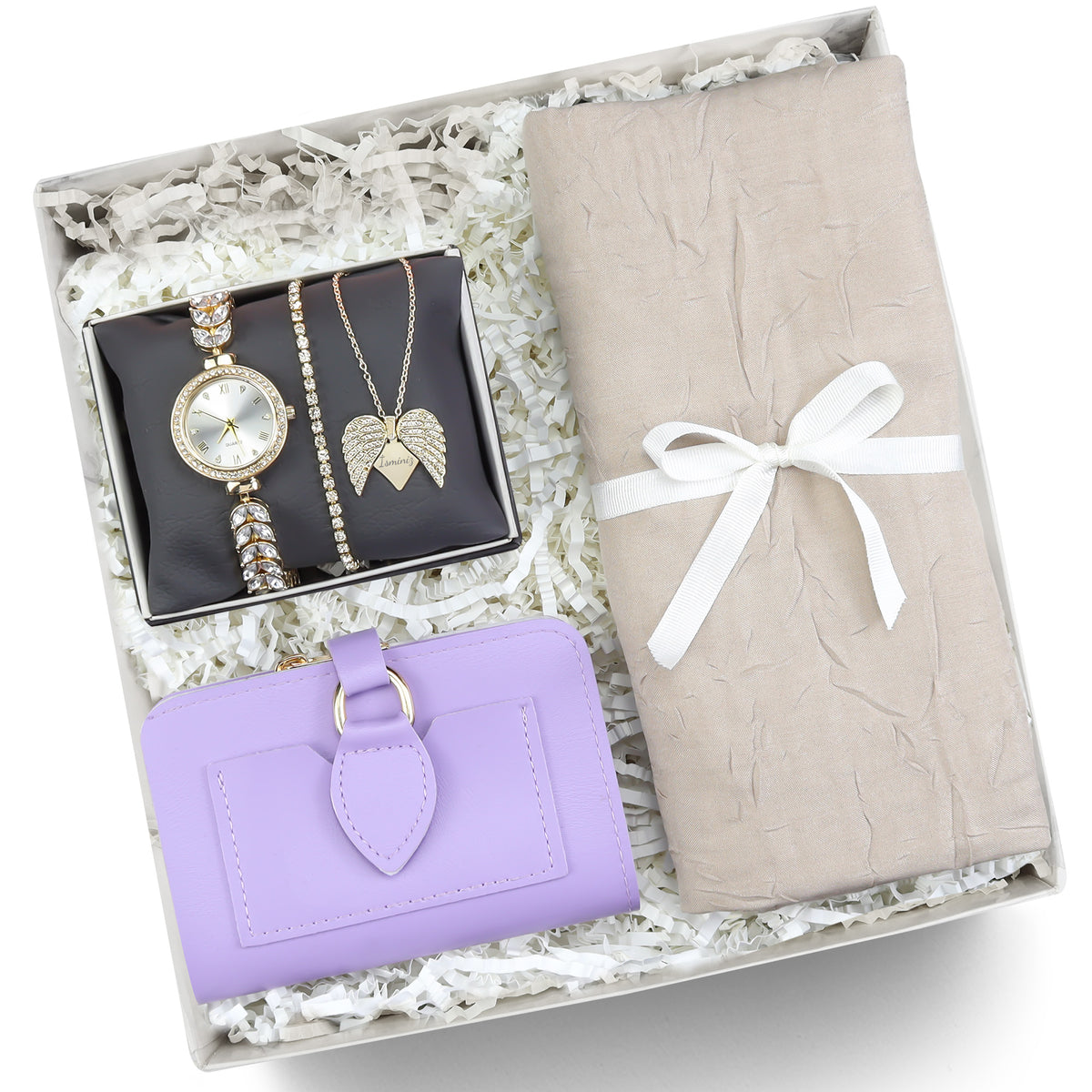 Kişiye Özel Kolye & Su Yolu Bileklik & Saat & Cüzdan & Şal Hediye Seti