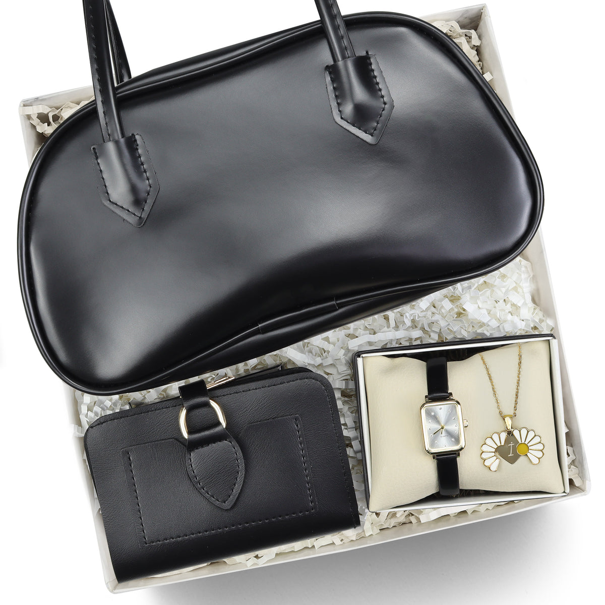 Kişiye Özel Kolye & Kadın Çantası & Kol Saati & Cüzdan Anneler Günü Hediye Seti