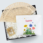 Kişiye Özel Bez Çanta & Özel Kutulu Mini Sabun & Ahşap Yelpaze Anneler Günü Hediye Seti