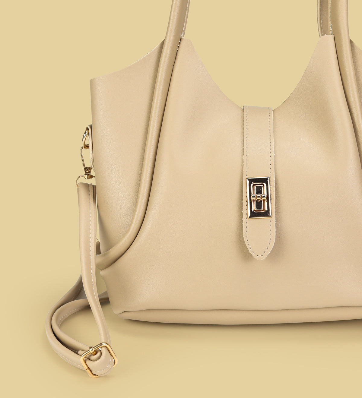 Bej Yavrulu Kadın Kol Çantası