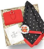 Tasarım Ayna & Fular & Cüzdan Hediye Seti