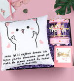 Motto Yastık & Çerçeve & Atlı Karınca Doğum Günü Hediye Seti