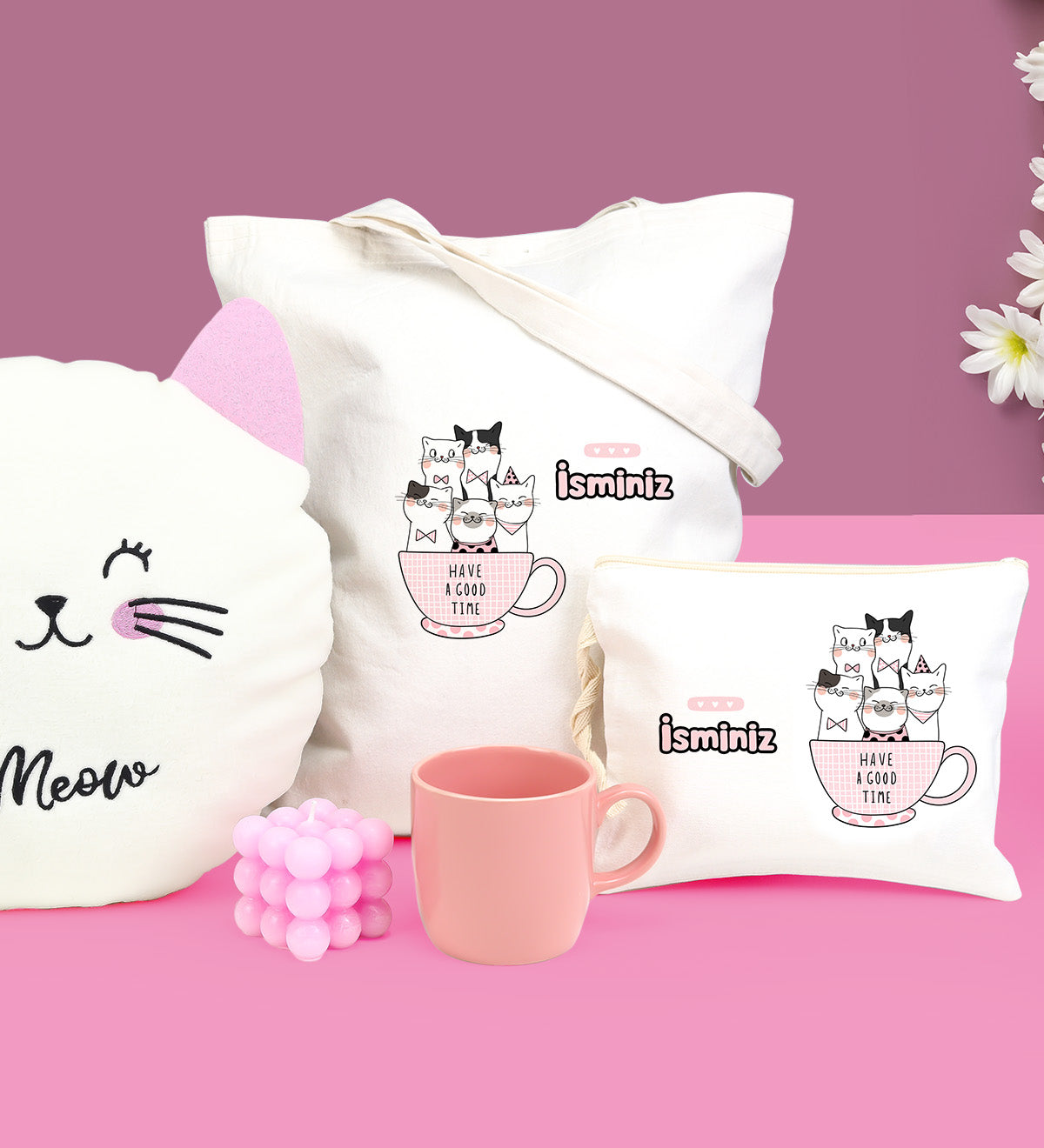 Kedi Temalı Hediye Seti