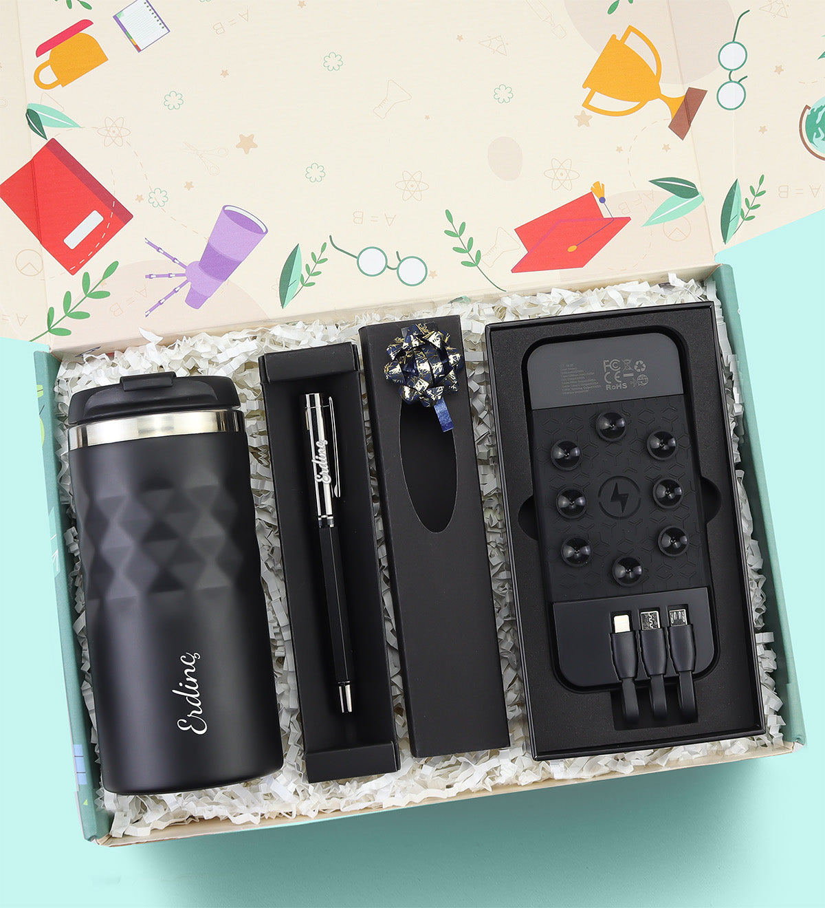 Kişiye Özel Termos & Kalem & Powerbank Öğretmenlere Özel Hediye Seti