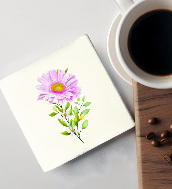 İnstagram Çerçeve & El Yapımı Kupa & Mum & Taş Bardak Altlığı Hediye Seti