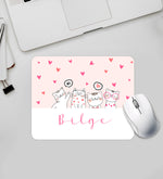 Kişiye Özel Pembe Kedi Tasarım Mouse Pad