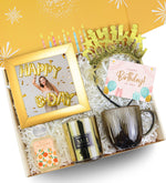 Çerçeve & 30ml Kolonya & Kupa & Mum & Taç Premium Doğum Günü Hediye Seti