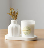 Dekoratif Standlı Alçı Vazo Biblo & Bardak Mum Seti