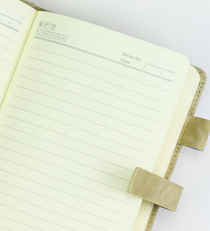 Yumuşak Deri Mıknatıslı Bej Defter