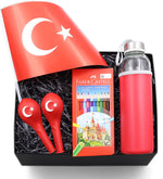 Faber-Castell 12'li Boya Kalemi & Balon & Türk Bayrağı & Matara 23 Nisan Hediye Seti