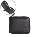 Hakiki Deri Fermuarlı Siyah Cüzdan