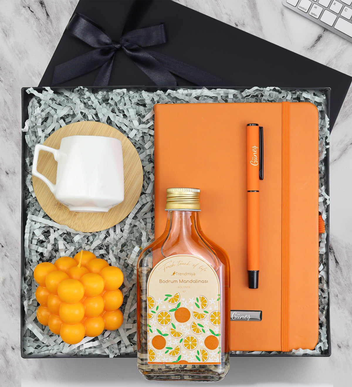 Kişiye Özel Defter & Kalem & Kolonya & Fincan Hediye Seti