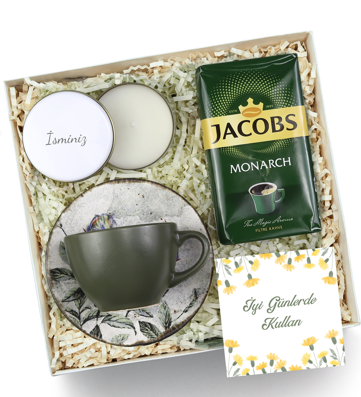 Jacobs Filtre Kahve & Mum & Fincan Hediye Seti