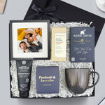 Yves Rocher Balsam & Atelier Rebul Kolonya & Rakle Lacivert Mum & Porselen Kupa & Premium Kahve & Paspartu Çerçeve