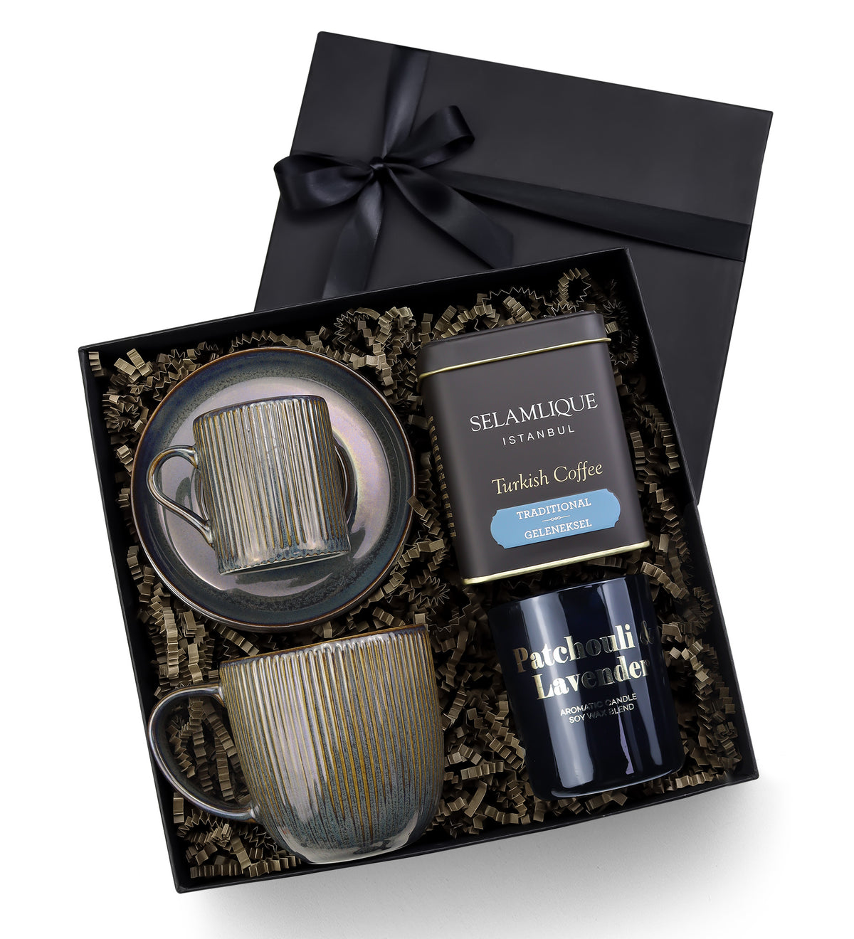 Kupa & Fincan & Mum & Türk Kahvesi Premium Hediye Seti