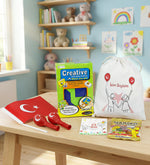 Creative Pattern Puzzle & Çanta & Bayrak & Haribo & 2'li Balon Hediye Seti