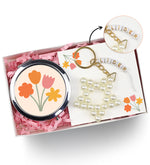 Motto İnci Yıldız Anahtarlık & El Aynası Hediye Seti