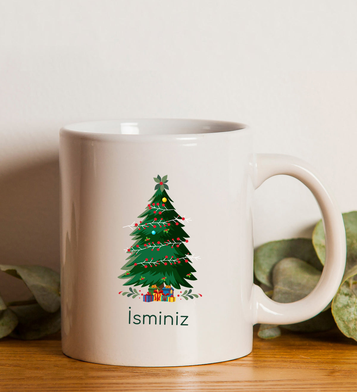 Mutlu Yıllar Kutusunda Kişiye Özel Yılbaşı Tasarım Kupa & İnstagram Çerçeve & Atlı Karınca Müzik Kutusu & Yılbaşı Temalı Metal Kutulu Mum Hediye Seti