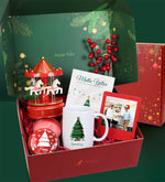 Mutlu Yıllar Kutusunda Kişiye Özel Yılbaşı Tasarım Kupa & İnstagram Çerçeve & Atlı Karınca Müzik Kutusu & Yılbaşı Temalı Metal Kutulu Mum Hediye Seti