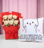 Ayıcık Buket & Yastık Hediye Seti