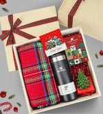 Ahşap Kutusunda 0,47 L Stanley & Kalın Şal & Premium Filtre Kahve & Çam Mum Hediye Seti