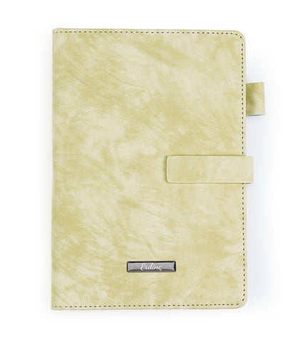 Yumuşak Deri Mıknatıslı Bej Defter