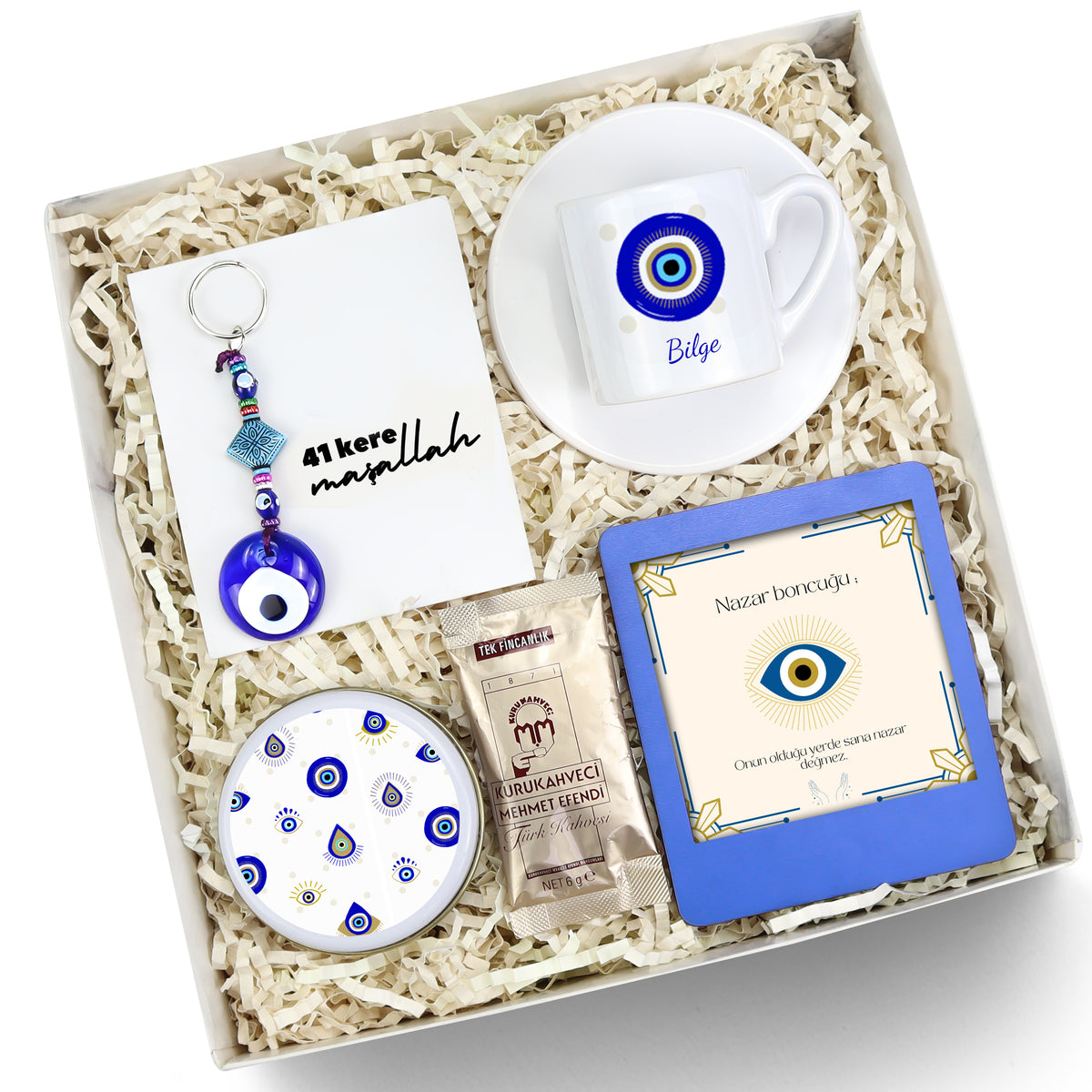 Nazar Boncuğu Tasarımlı Hediye Seti