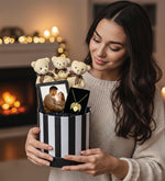 Sevgililer Gününe Özel Kutusunda Ayıcık & Çerçeve & Kolye Hediye Seti