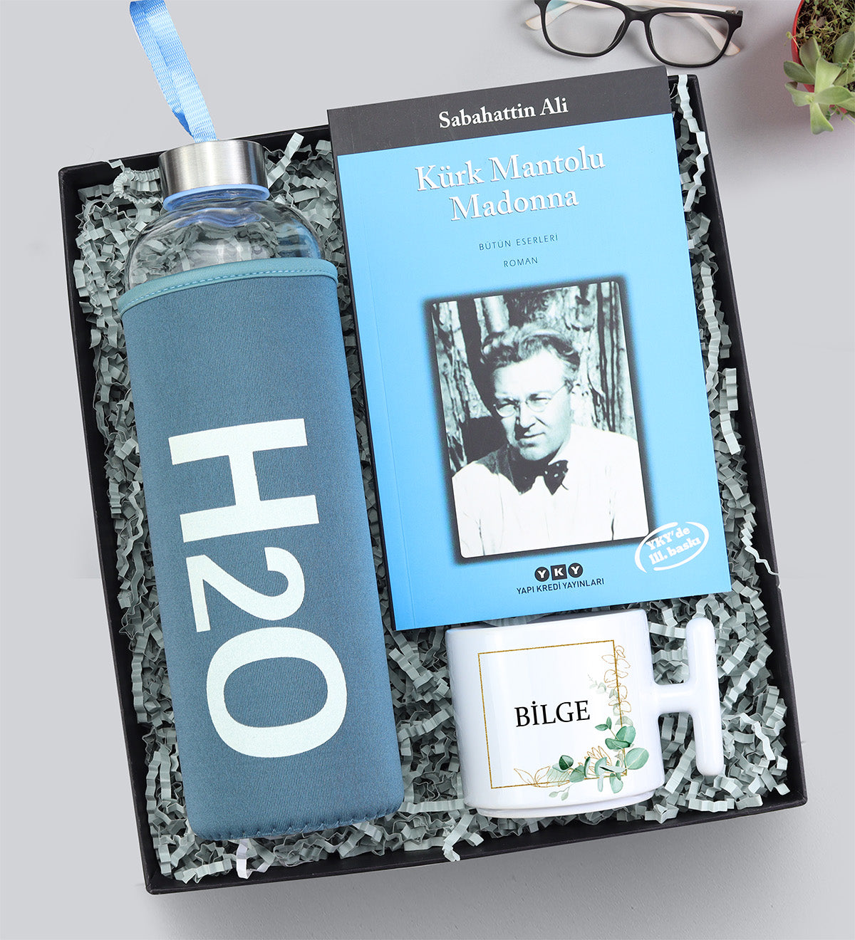 Kişiye Özel Kupa & Matara & Kitap Hediye Seti