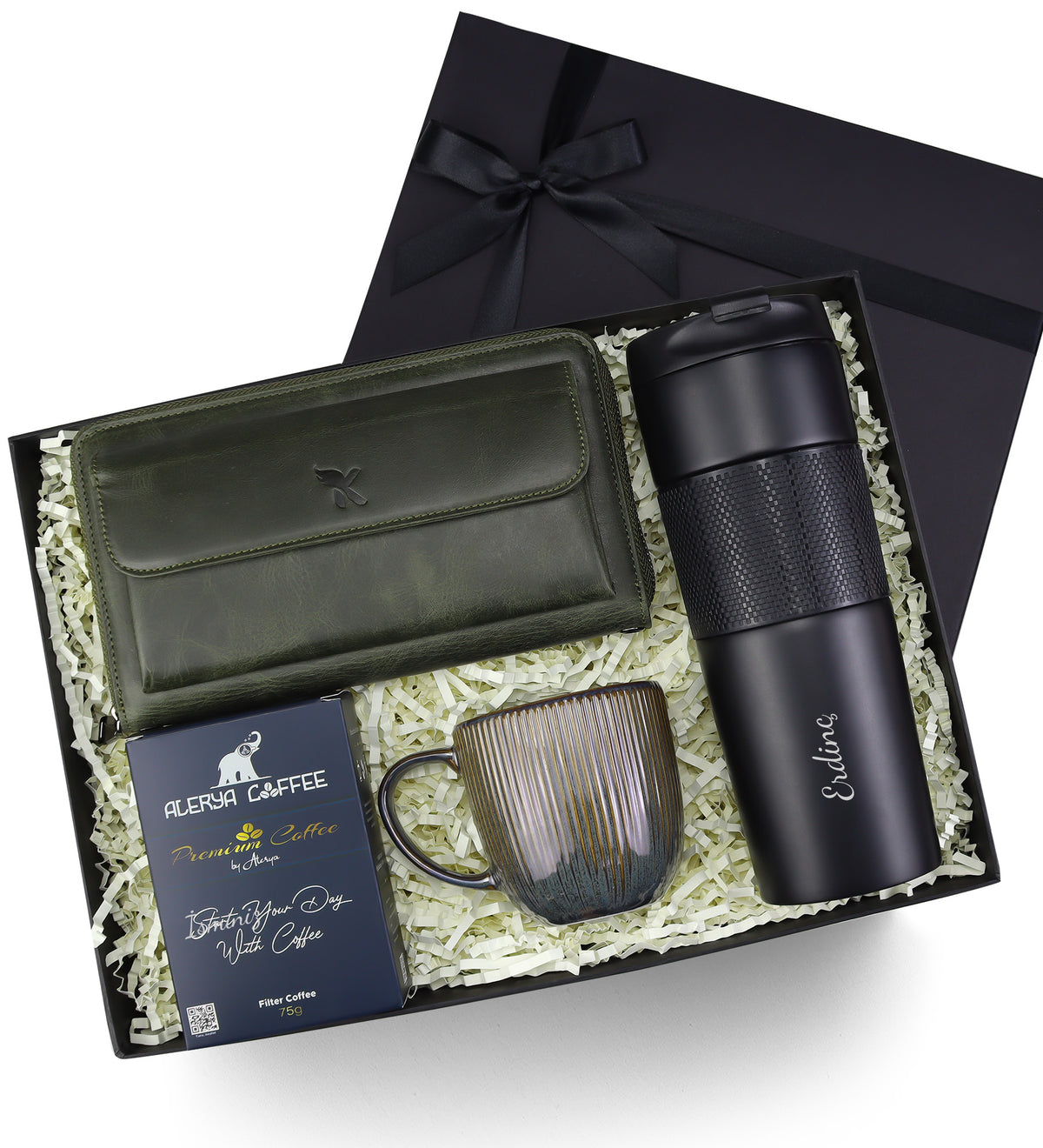 Deri Cüzdan & Termos & Kupa & Filtre Kahve Hediye Seti