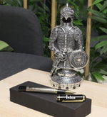 Besmele Kabartmalı Roller Kalem & Fetih Zırh Ayetel Kürsi Biblo Hediye Seti