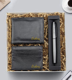 Gri Roller Kalem & Erkek Cüzdan & Kartlık