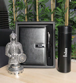 kişiye Özel Dereceli Termos & Fetih Zırh Ayetel Kürsi Biblo & Özel Kutulu Defter Seti