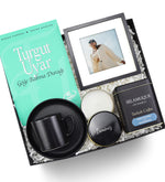 Göğe Bakma Durağı Kitabı & Çerçeve & Mum & Türk Kahvesi & Fincan Hediye Seti