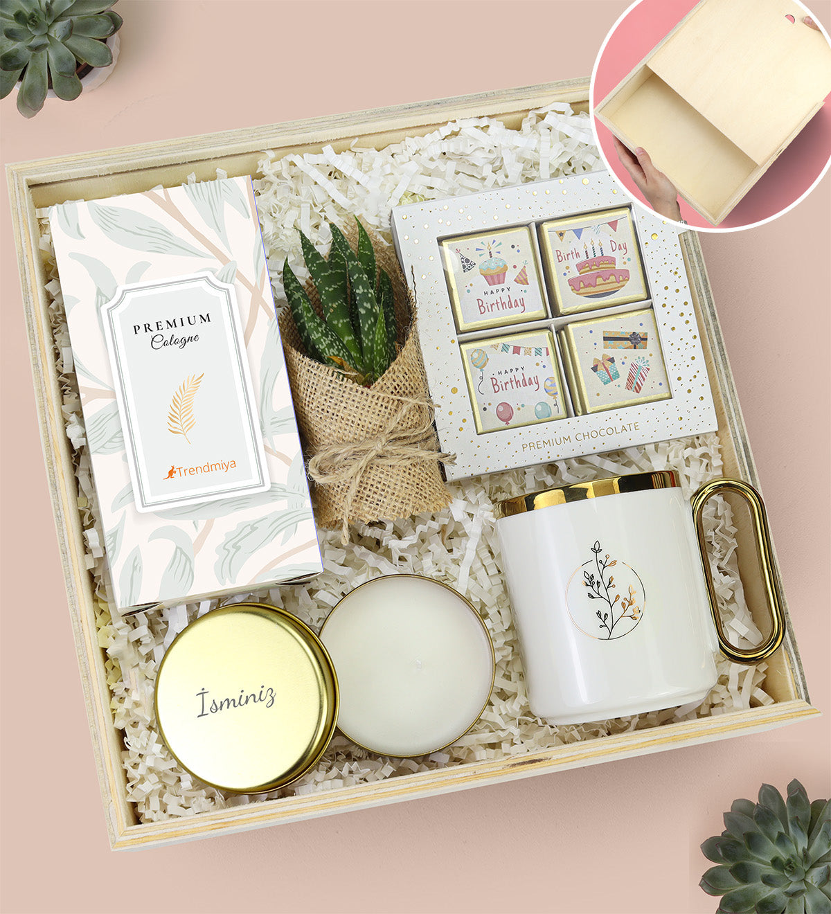 Kişiye Özel Premium Ahşap Hediye Kutusu