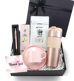 French Pressli Termos & Fincan & 250gr Filtre Kahve & Rebul Kolonya & Kalem Premium Hediye Seti