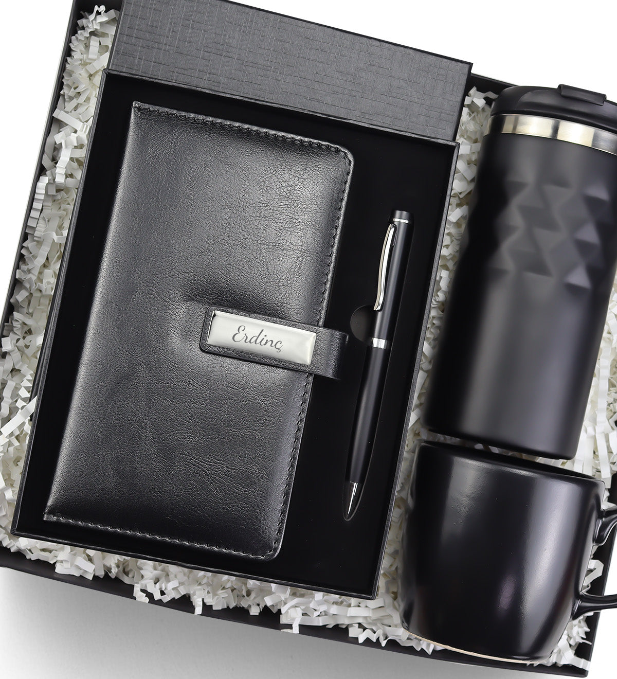 Özel Kutulu Defter Seti & Termos & Kupa Premium Hediye Seti