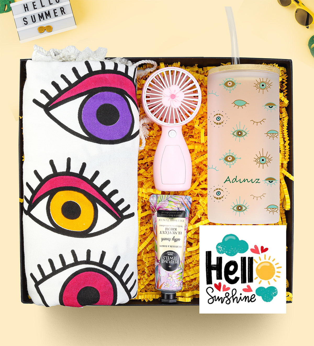 Göz Tasarım Kişiye Özel Yaza Merhaba Hediye Seti