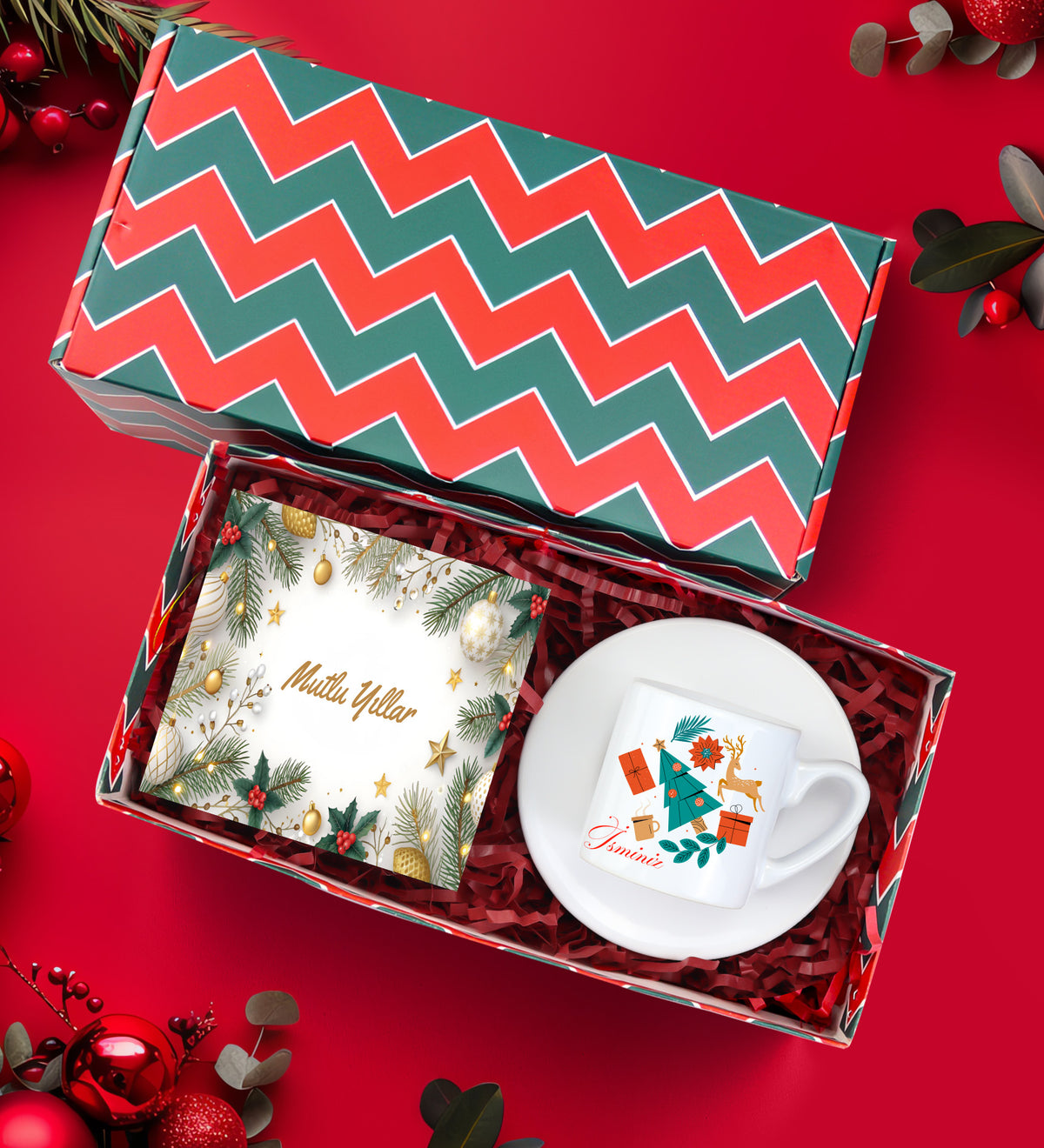 Özel Kutusunda Yılbaşı Fincanı