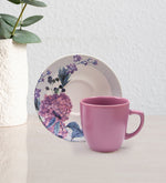 Mor Türk Kahvesi Fincanı & Lotus Mum & Kişiye Özel Baskılı Ham Bez Çanta & Lavi Çikolata & Canlı Sukulent Çiçek