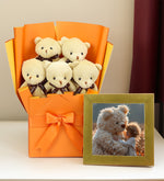 Kişiye Özel Çerçeve & Ayıcık Buketi Hediye Seti